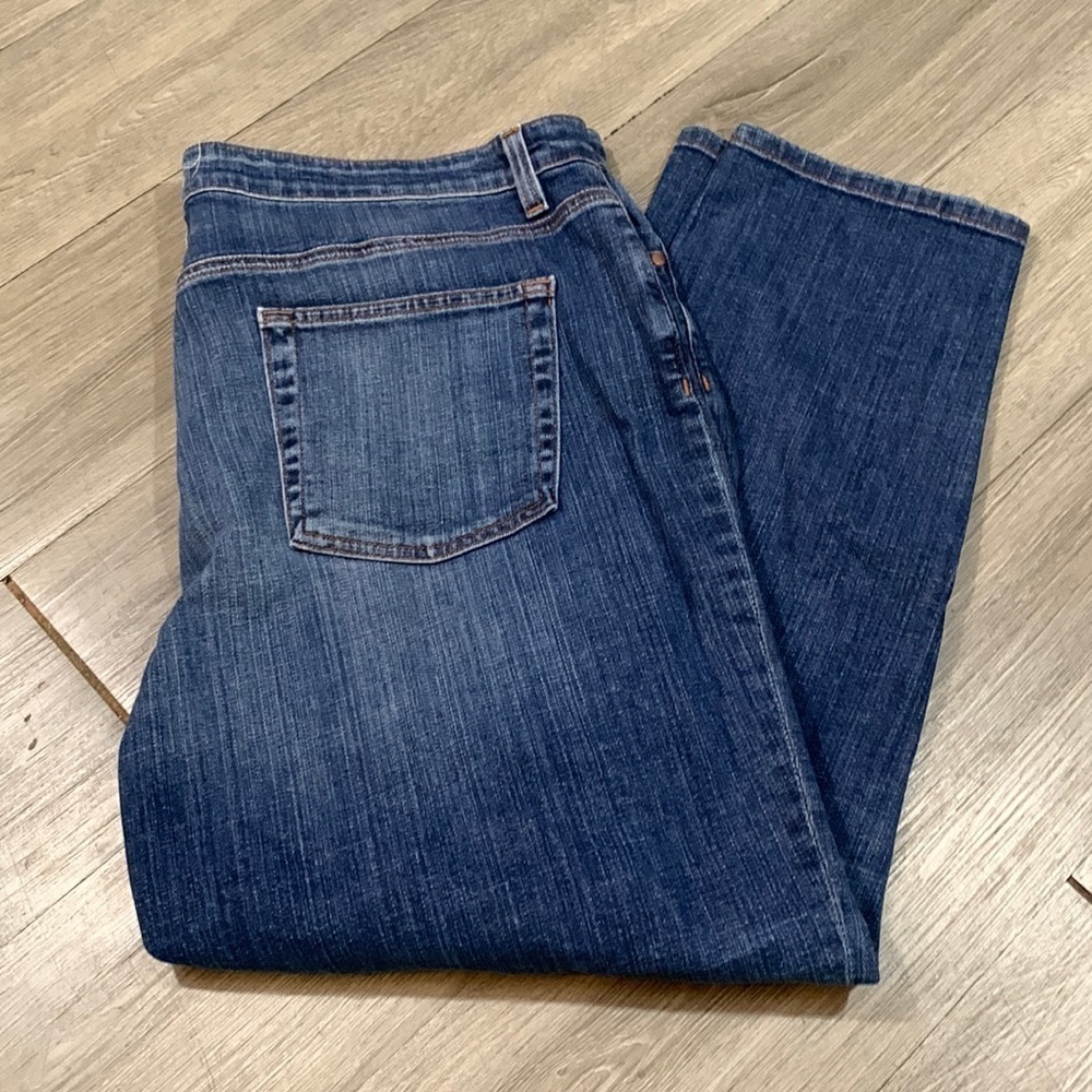Eileen Fisher Medium Wash Straight Leg Jeans size 16